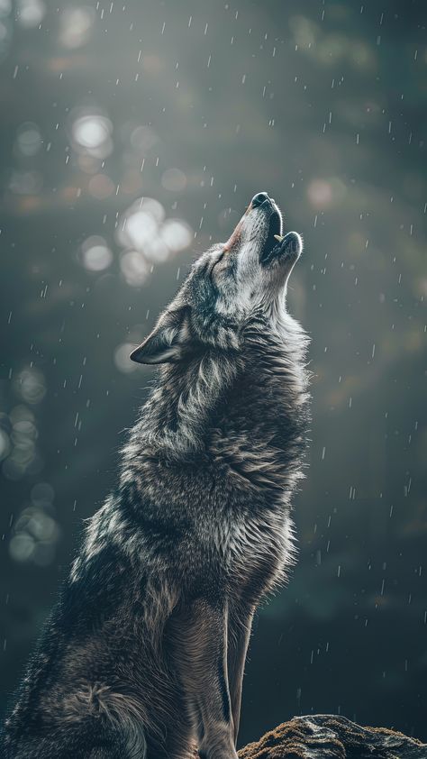 Wolf Howling Photography, Beautiful Wolves Photography, Wolf Wallpaper Aesthetic, Wolf Iphone Wallpaper, Wolf Aesthetic Wallpaper, Wallpaper Wolf, Howling Wolf Tattoo, Realistic Photography, Realistic Wolf