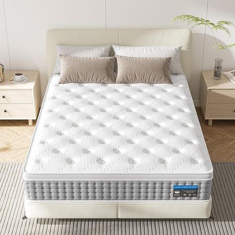 Amazon.com: Sleepmax Queen Mattress, 12 Inch Hybrid Queen Size Mattress in a Box, Pressure Relief Gel Memory Foam & Pocket Springs for Motion Isolation - Fiberglass Free, Medium Firm : Home & Kitchen Queen Size Mattress, Luxury Modern Homes, Mattress In A Box, Queen Mattress Size, Queen Mattress, Foam Mattress, Modern House Design, Queen Size, In A Box