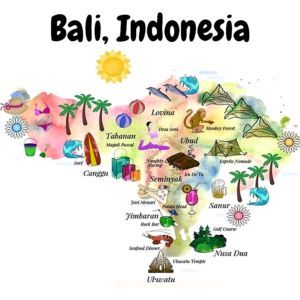 Bali Map, Bali Bucket List, Bucket List Vacations, Bali Vacation, Travel Infographic, Holiday Travel Destinations, Bali Travel Guide, Canggu Bali, Bali Island