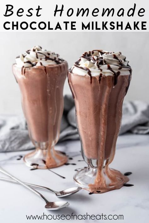 There's nothing like a tall, icy-cold Chocolate Milkshake when it comes to frozen treats. Elevate this timeless soda shop favorite with our quick and effortless 1-minute microwave chocolate sauce. Our secret ingredient? Dutch process cocoa powder, which transforms your shake into an extraordinary chocolatey delight! #ad | best homemade chocolate milkshake recipe | homemade chocolate milkshake recipe easy | homemade chocolate milkshake with cocoa powder Best Chocolate Milkshake Recipe, Homemade Chocolate Milkshake, Chocolate Milkshake Recipe, Chocolate Shake Recipe, Raspberry Cake Filling, Cold Chocolate, Milkshake Recipe Easy, Milkshake Recipe Chocolate, Cocoa Powder Recipes