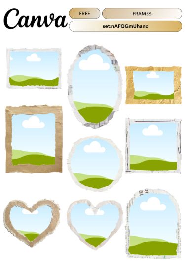 Collage Heart, Frames Collage, Heart Aesthetic, Elements Canva, Graphic Shapes Design, Keyword Elements Canva, Desain Buklet, Desain Quilling, Canva Elements Keyword