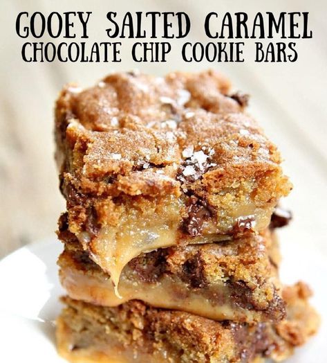 Caramel Chocolate Chip Cookie Bars, Caramel Chocolate Chip Cookie, Strawberry Chocolate Chip Cookies, Caramel Cookies Bars, Salted Carmel, Caramel Chocolate Chip Cookies, Spinach Cheese, Caramel Bars, Caramel Fudge