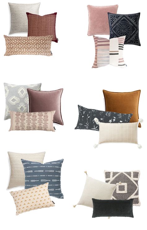 Warm Throw Pillow, Throw Cushions Living Room, Throw Pillow Combinations Bed, Pillow Combinations For Bed, Fall Pillow Combinations, Cushion Combinations, Pillow Combinations, Throw Pillow Combinations, Cozy Throw Pillows