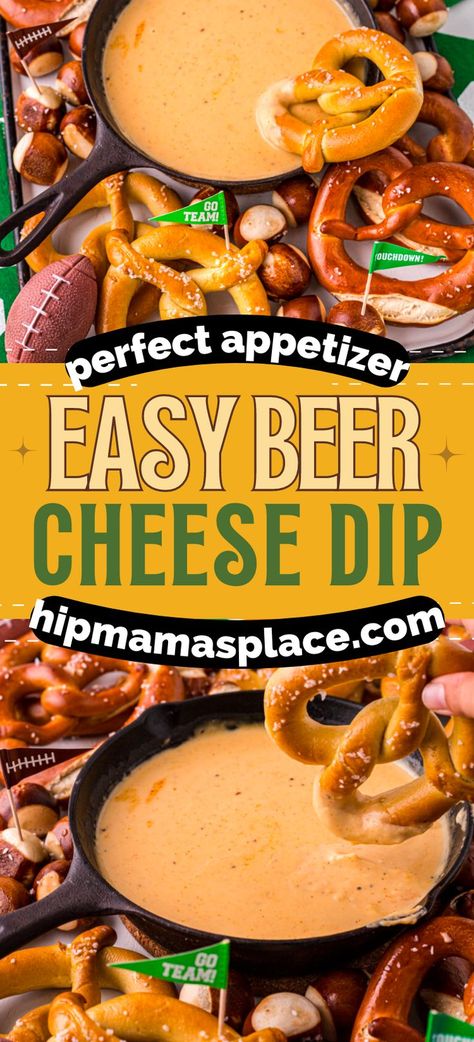 Easy Beer Cheese Dip Simple Beer Cheese Dip, Beer Cheese Dip For Pretzels, Easy Beer Cheese Dip, Easy Beer Cheese, Beer Cheese Recipe, Cream Cheese Recipes Dip, Cheesy Appetizer, Kitchen Tricks, Beer Cheese Dip