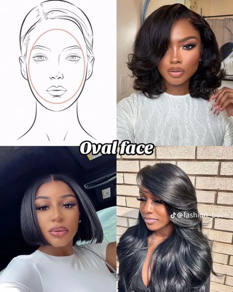 Make Up For Oval Shaped Face Women, Oval Head Hairstyles Black Women, Best Hairstyles For Oval Face Shape Black Women, Oval Face Shapes Hairstyles, Oval Face Black Women, Oval Face Hairstyles Women, Oval Head Hairstyles, Oval Face Shape Haircut, Oval Shaped Face Hairstyles