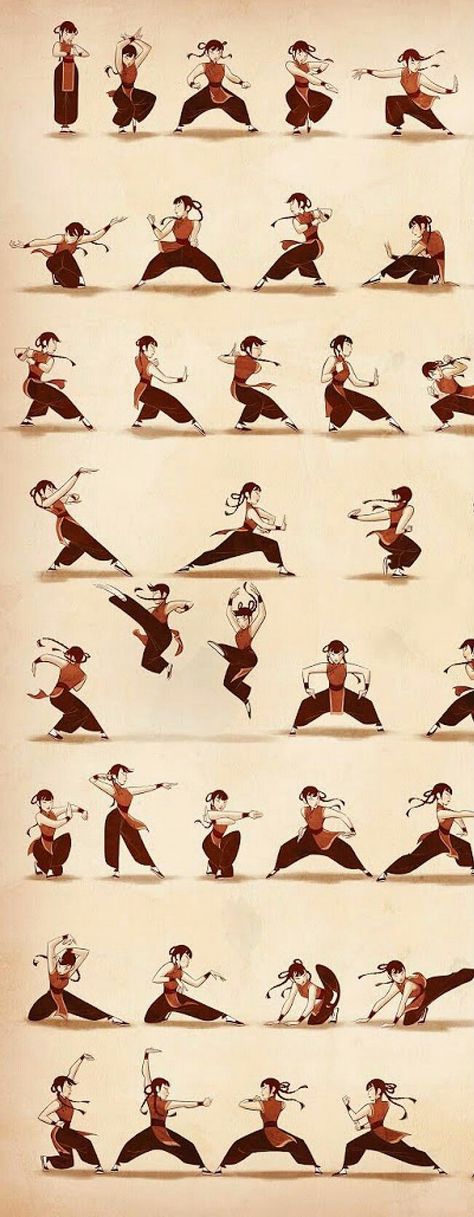 Waterbending Scroll, رسم كاريكاتير, Trening Sztuk Walki, Pencak Silat, Martial Arts Techniques, Martial Arts Workout, Anatomy Poses, Martial Arts Training, Gesture Drawing