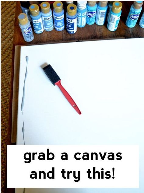 canvas and paints Large Canvas Simple Painting, Family Canvas Ideas Diy Projects, Diy Craft Wall Decor, Easy Large Artwork Diy, Diy Home Decor Canvas Paintings, Large Wall Art Ideas Diy, Diy Simple Paintings, Different Size Canvas Wall Art, Diy Modern Abstract Wall Art