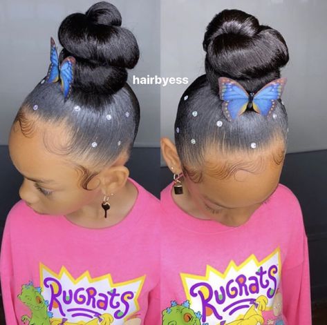 Catch Up Hairstyles, Black Flower Girl Hairstyles, Kids Pageant Hair, Kids Bun Hairstyles, Kids Updo, Pageant Hair For Kids, Kids Updo Hairstyles, Iron Hairstyles, Pageant Hairstyles