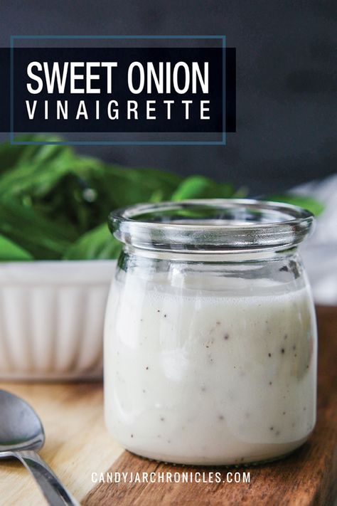 Sweet Onion Vinaigrette Onion Vinaigrette, Dijon Vinaigrette, Vinaigrette Salad, Vinaigrette Recipe, Salad Dressing Recipes Homemade, Onion Salad, Vinaigrette Recipes, Vidalia Onions, Vinaigrette Dressing