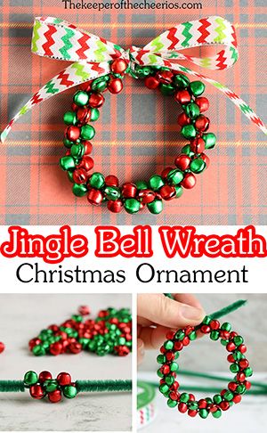 Jingle Bell Wreath, Jingle Bell Crafts, Bell Wreath, Handmade Christmas Crafts, Christmas Tree Ideas, Holiday Crafts Christmas, Christmas Ornaments Homemade, Colorful Christmas Tree, Christmas Ornament Crafts