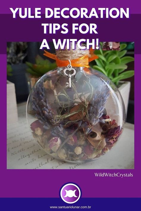 Check 5 great ideas for Yule Decoration and learn how to craft a Witch Ball this year! #Yule #Yuletide #Christmas Witch Balls Diy Christmas Ornament, Witch Balls Diy Yule, Celebrate Yule, Winter Solstice Traditions, Christmas Yule Log, Yule Crafts, Yule Christmas, Pagan Christmas, Yule Celebration