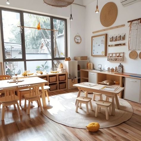 Set up your classroom with natural wood furniture to make a calming environment for children. Rearrange these shelves and panels to fit your space. Daycare Decor, Natural Wood Furniture, Montessori Furniture, Classroom Inspiration, Early Learning, Kids Furniture, Design Inspo, Wood Furniture, Montessori