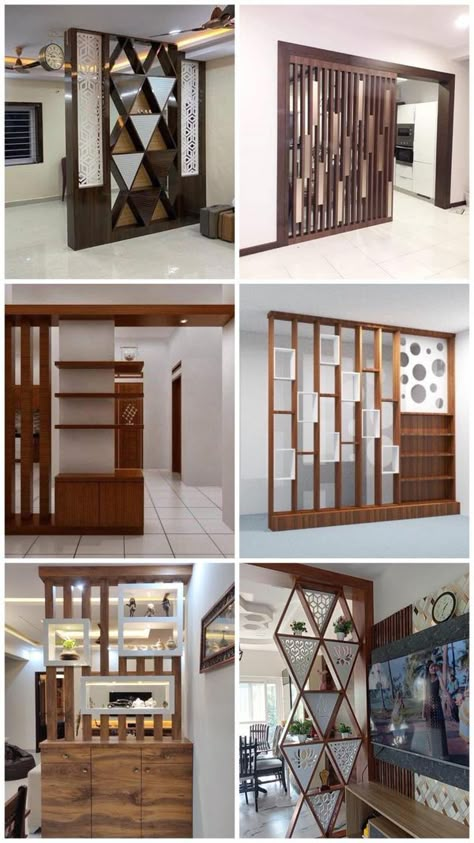 Partition Design Living Rooms With Storage, Dining Wall Partition Design, Kitchen To Hall Partition, Wooden Partition Design For Living Room, Pooja Room Partition In Hall, Living Partition Ideas, Mdf Partition Design For Living Room, Hall Partion Ideas Latest, Kitchen And Hall Partition Design