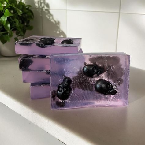 Get ready for a spook-tacular treat with our Marshmallow Spooky Halloween Soap! This soap features spooky black skull embedded in the purple soap to add a touch of eerie spooky delight. Perfect for adding a festive touch to your home or gifting to friends, this soap is a must-have for the Halloween season. Embrace the magic and mystery of Halloween with every lather! Specially priced at $5 each. Limited quantities, posted until sold out https://rusticbotanistbath.etsy.com/listing/179384... Purple Soap, Soap Embeds, Halloween Soap, Magic And Mystery, Spooky Black, Skull Halloween, Best Soap, Black Skull, Black Skulls