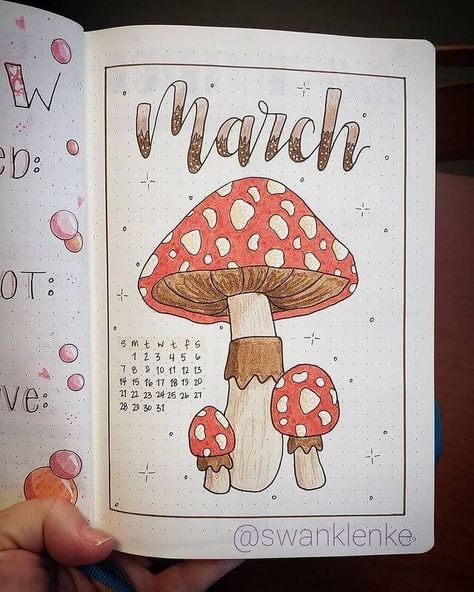 March Drawings Ideas, Bujo Month Cover Page, Months Journal Ideas, March Reading Journal Spread, March Reading Journal, Bullet Journal Monthly Theme Ideas, Journal Ideas 2024 Cover Page, Journal Month Ideas, 2024 Journal Cover Page