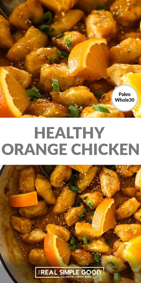 Healthy Orange Chicken Sauce, Healthy Orange Chicken Recipe, Stovetop Meals, Healthy Takeout, Simple Clean Eating, Hotel Meals, Healthy Orange Chicken, Easy Orange Chicken, Hearty Recipes