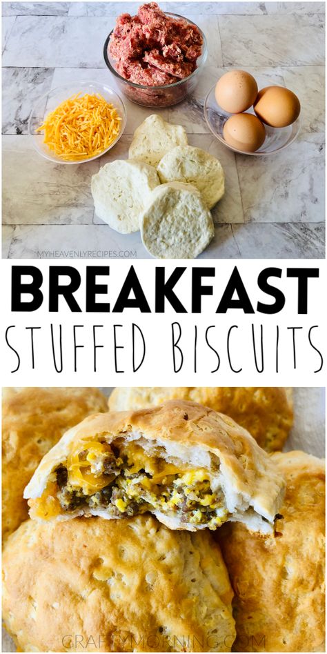 Breakfast Biscuit Pockets, Breakfast Biscuit Balls, Breakfast Recipe With Biscuits, Breakfast Idea With Biscuits, Easy Biscuit Breakfast Recipes, Sausage Egg And Cheese Stuffed Breakfast Biscuits, Breakfast Buiscits Sandwich, Egg Stuffed Biscuits, Egg Sausage Biscuits