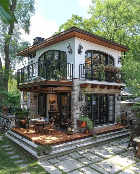 Living in a Container (@livinginacontainer) • Instagram photos and videos Lots Of Windows, Casas Coloniales, Casa Vintage, Spanish Style Homes, Hacienda Style, Village House Design, Sims House, Dream House Exterior, House Goals