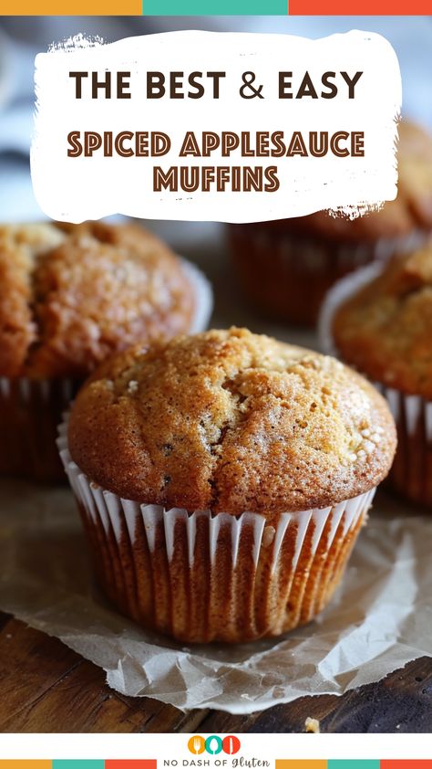 Whip up these Easy Spiced Applesauce Muffins for a cozy and delicious treat! Made with applesauce, warm spices, and nuts, they're perfect for breakfast or a snack. Moist, flavorful, and simple to make, these muffins will fill your home with a comforting aroma and satisfy your sweet cravings. Whether you're baking for your family or yourself, these muffins are sure to become a favorite. Pin this recipe now and enjoy a taste of homemade goodness! Spiced Applesauce Muffins, Applesauce Muffins Taste Of Home, Best Applesauce Muffins, Gluten Free Applesauce Muffins Recipes, Banana Bread Muffins With Applesauce, Healthy Spice Muffins, Oat Flour Applesauce Muffins, Recipes For Applesauce, Easy Healthy Cupcake Recipes