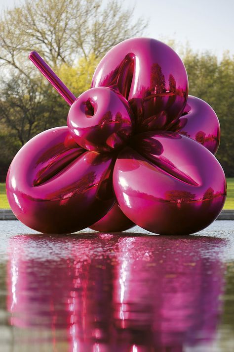 There are a rainbow of colour opportunities which can be achieved through the Physical Vapour Deposition (PVD) process. Jeff Koons Balloon Flower - Magenta The process of PVD coating During the process, first of all the stainless steel is cleaned to make sure that the coating will bond well. Jeff Koons Art, Jeff Koons, Balloon Sculptures, Flower Sculptures, Steel Sculpture, Balloon Flowers, Balloon Animals, Art Pop, Balloon Art