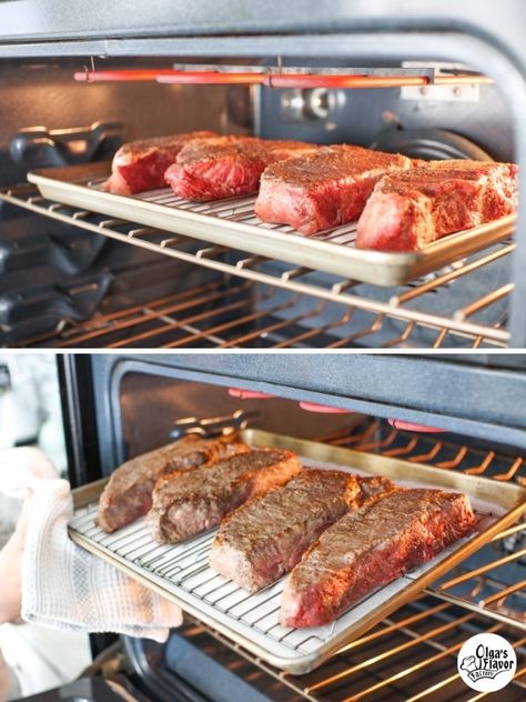 Steak In Broiler How To Cook, Tbone Steak Recipe Broiled, Baked Steak Tips In Oven, Best Steak In The Oven, Oven Cooked Steaks, Cook Sirloin Steak In Oven, Broiled Sirloin Steak In Oven, Broiled Steak Tips, Best Way To Make Steak In Oven