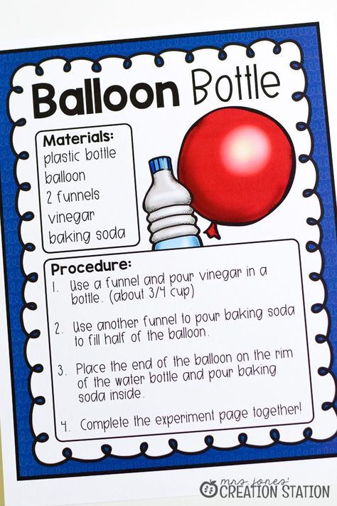 States of Matter Unit for Little Learners - Mrs. Jones' Creation Station States Of Matter Project, Matter Science Experiments, Balloon Bottle, Matter Experiments, Matter For Kids, Matter Activities, Matter Unit, Matter Worksheets, Second Grade Science