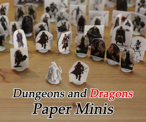 Dungeons And Dragons Miniatures Diy, D D Miniatures, Dnd Paper Miniatures, Dnd Props Diy, Dungeons And Dragons Crafts, Dnd Cricut, Diy Dungeons And Dragons, Dungeons And Dragons Party Ideas, Dungeons And Dragons Party