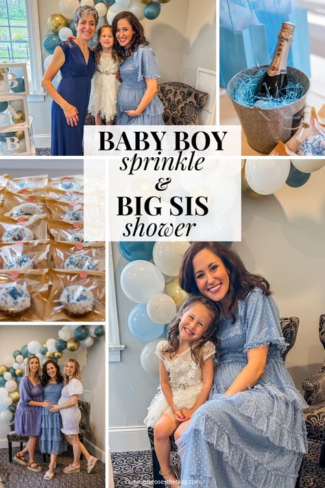 Bro Shower Ideas, Big Sister Baby Shower Ideas, Big Brother Baby Shower Ideas, Big Sister Party, Second Boy Baby Shower Ideas, Sprinkle Themed Baby Shower Ideas, April Boy Baby Shower Ideas, Baby Sprinkle Decorations Boy, Baby Sprinkle For Boy