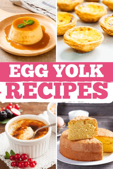 Use For Egg Yolks, How To Use Egg Yolks Recipe, What Can You Do With Egg Yolks, How To Use Egg Yolks, Egg Yoke Recipe, Dessert With Egg Yolks, Egg Yolk Bread, What Can You Make With Egg Yolks, Egg Yolk Recipes Deserts