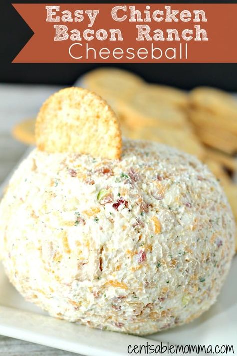 Chicken Ranch Cheeseball, Chicken Bacon Ranch Cheeseball, Chicken Cream Cheese Ball, Cheeseballs Recipes, Chicken Cheeseball, Chicken Cheese Ball, Ranch Cheeseball, Bacon Ranch Cheeseball, Easy Cheeseball