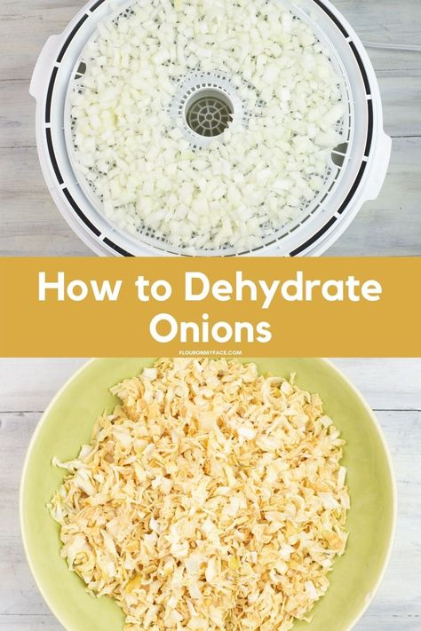 Dehydrating Onions, Dehydrate Onions, Dehydrator Recipes Fruit, Dried Onions, Dehydrating Food Storage, Food Dehydration, Dehydrated Foods, Finishing Salt, Dehydrated Vegetables