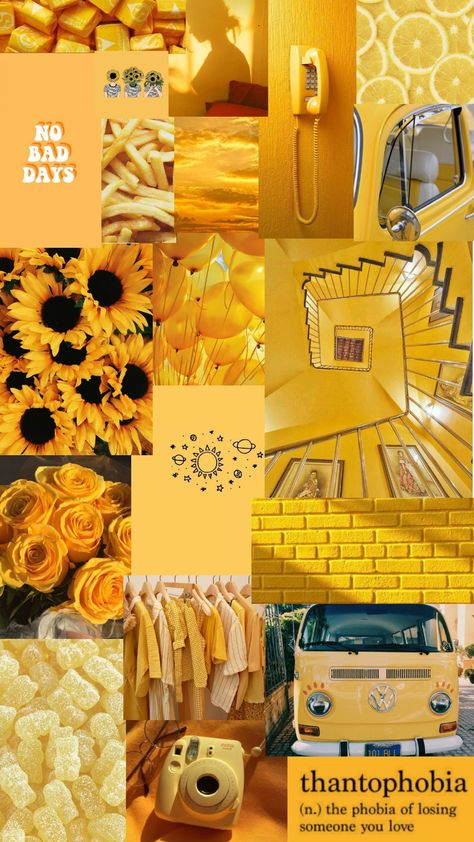 Yellow Wallpaper Collage, Yellow Aesthetic Collage, Iphone Wallpaper Yellow, Yellow Aesthetic Pastel, Map Compass, Aesthetic Yellow, Sunflower Wallpaper, Mood Wallpaper, Free Iphone Wallpaper