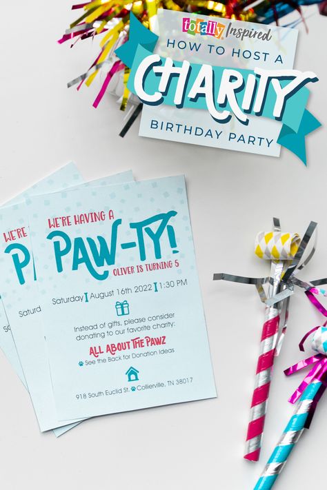 Charity Birthday Party Ideas, Donation Instead Of Birthday Gift, Birthday Donations Instead Of Gifts, In Lieu Of Gifts, 70th Birthday Invitations, Food Donation, Golden Birthday, Donate To Charity, Cat Birthday