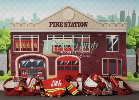 Station Photography, Coloured Icing, Cake Smash Backdrop, Studio Wall, Fire Chief, Neoprene Rubber, Backdrop Design, Printed Backdrops, Fabric Backdrop