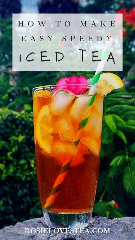 How To Make Sweet Tea, How To Make Iced Tea, Easy Refreshing Drinks, Home Made Ice Tea, Tea Tips, Sweet Iced Tea, Iced Tea Recipes Homemade, Type Of Tea, Cold Brew Iced Tea