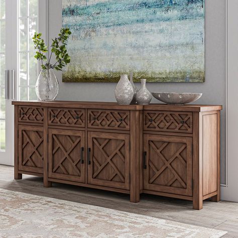 Sideboard Decor Dining Room, Extra Long Sideboard, Long Sideboard, Rustic Buffet, Stylish Sideboards, Rustic Sideboard, Sideboard Decor, Sideboards Living Room, Buffet Decor