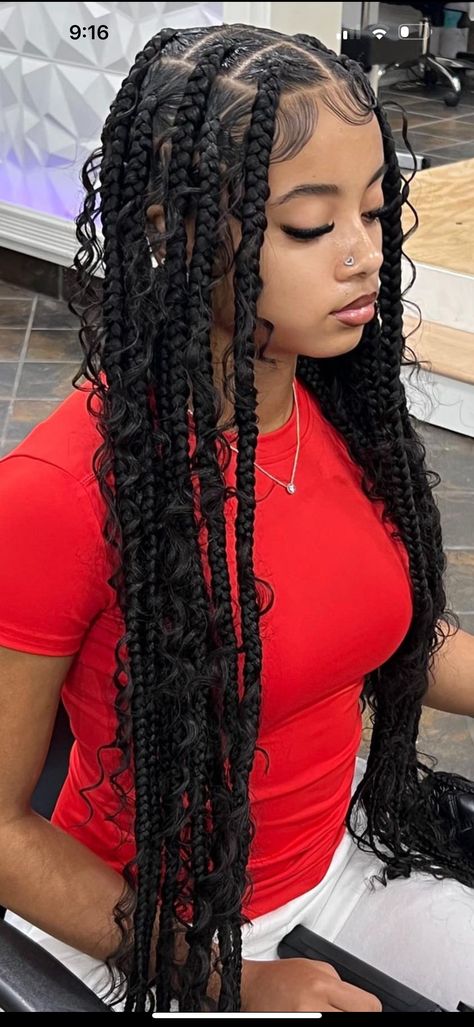 Coi Lorey Hair Braids, Cute Hairstyle Braid, Hairstyle Ideas Black Women Braids, Cute Baddie Hairstyles Braids, New Braided Hairstyles 2024, Hairstyle Black Women Braided, Braids For Teenage Girls Hair Black, Coo Leray Braids, Cute Easy Hairstyles Braids