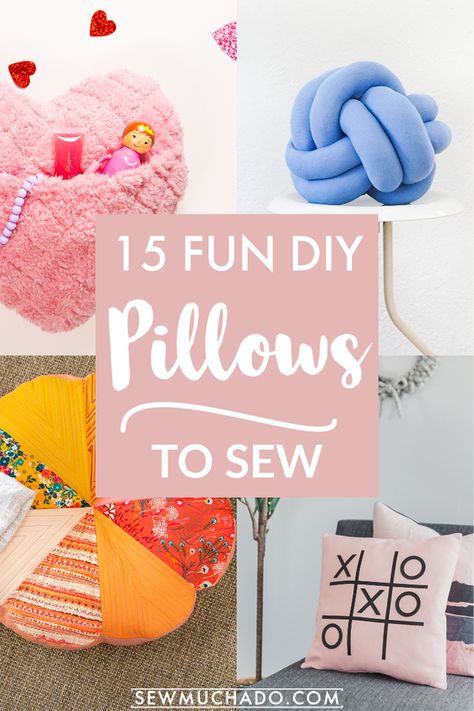 Easy Sewing Pillows, Unique Throw Pillows Diy, Sewing Projects Pillows, Cute Pillow Sewing Patterns, Headboard Pillow Diy, Small Pillows Ideas, Unique Pillows Diy, Diy Pillows Decorative Homemade, Throw Pillow Sewing Patterns