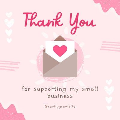 Pink Cute Thank You For Support My Small Business Instagram Post. #pink #pastel #thank #you #instagram #post #cute #support #small #business Business Instagram Post, Support Small Business Quotes, Diy T Shirt Printing, Small Business Week, Purse Display, Support My Small Business, Small Business Instagram, Small Business Quotes, Leaf Photography