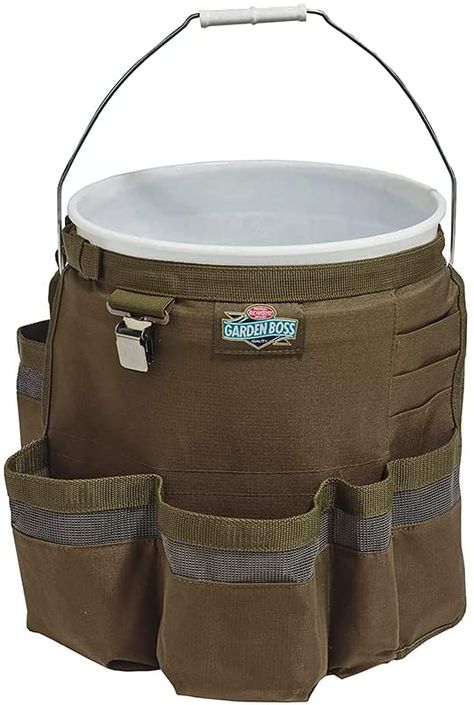 Garden Tool Bag, Garden Tool Rack, Bucket Ideas, 5 Gallon Buckets, Garden Tool Organization, Boss Brand, Tool Storage Diy, Overnight Travel Bag, Mossy Oak Camo