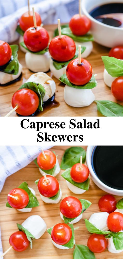 Tomato Caprese Skewers, Veggie Party Food Appetizers, Olive Tomato Cheese Skewers, Mozzarella Caprese Skewers, Caprese Skewers Charcuterie Board, Mozz And Tomato Skewers, Tomatoe Caprese Appetizers, Tomatoes Basil Mozzarella Appetizers, Cherry Tomato Skewers