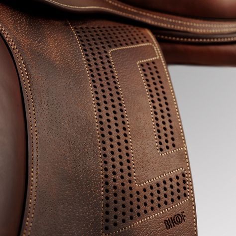 Bhoof’s saddles by Renaissance are crafted in high-quality calfskin and long-tanned printed leather from Italy. These lightweight, high-performance saddles are developed in collaboration with Renaissance. Both saddles feature a novel design that includes flaps and holes to minimize the weight. Weight: 5700 grams. #Bhoof #PederFredricson #showjumping Saddle Design, Leather Car Seats, Bag Details, Saddle Leather, Quiet Luxury, Leather Work, A Novel, Printed Leather, Leather Working