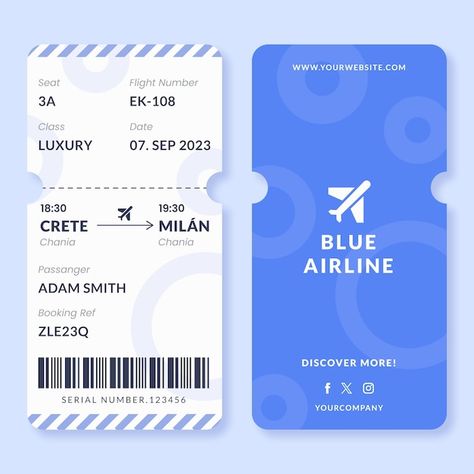 Travel ticket Vectors & Illustrations for Free Download | Freepik Airline Tickets Design, Boarding Ticket Design, Air Ticket Design, Travel Ticket Design, Train Ticket Design, Fake Airplane Ticket, Flight Ticket Design, Ticket Design Ideas, Ticket Illustration