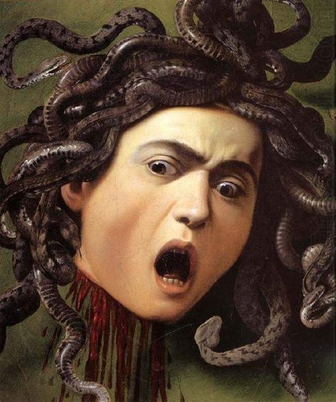 Medusa Caravaggio, Florence Tattoo, Michelangelo Caravaggio, Medusa Painting, Italian Artwork, Head Of Medusa, Caravaggio Paintings, Famous Art Pieces, Michael Angelo