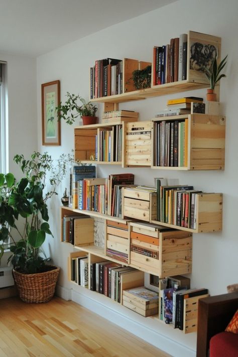 Maximize Space with DIY Wall Storage Solutions 🛠️✨ Get creative with DIY projects to organize your home. Use smart shelving, pegboards, and stylish hooks to keep everything in place. 🌿📦 #DIYWallStorage #Organization #HomeProjects #DIYInspo Storage Wall Office, Smart Shelving Ideas, Bluray Storage Ideas, Small Space Shelving Ideas, Creative Book Storage Ideas, Floating Bookshelves Diy, Diy Shelves Wall Shelves, Diy Wall Storage Ideas, Book Shelves On Wall