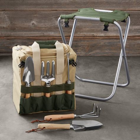 Gardening Seat and Kit Gardening Tools Storage, Kit Williams, Backyard Beehive, Tools Box, Gardening Tool Kit, Steel Stool, Garden Basket, Tools Storage, Knife Storage