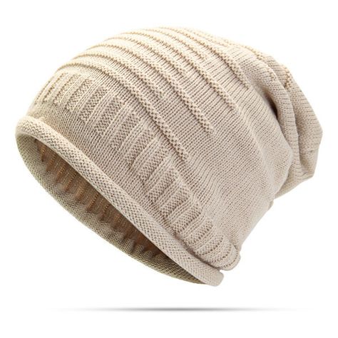 0 Striped Beanies, Wool Caps, Crochet Buttons, Beanie Cap, Casual Cap, Casual Hat, Knitted Hat, Winter Colors, Hat Fashion