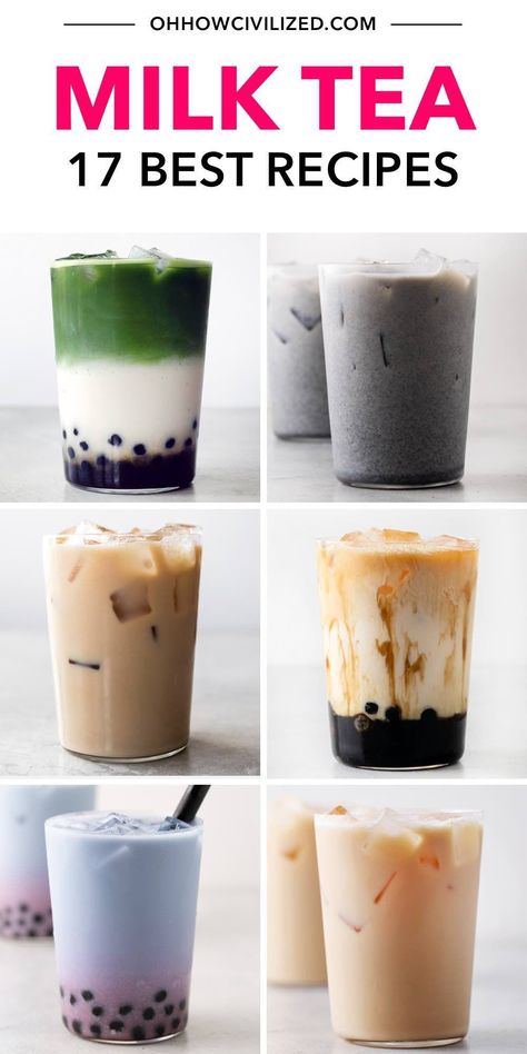 Iced Tea With Milk Recipes, Coffee Milk Tea Boba, Bubble Tea Drink Recipes, Dairy Free Boba Milk Tea, Teas With Milk, Best Milk Tea Recipe, Caffeine Free Milk Tea, Taro Tea Boba, Milk Tea Recipe Boba