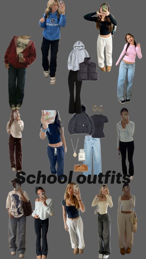 Highschool Winter Outfits, Fall School Outfits Highschool, Cute Outfits For School For Highschool, Highschool Outfits, School Outfits Highschool, Trending Clothes, Simple Outfits For School, School Fit, Stockholm Style