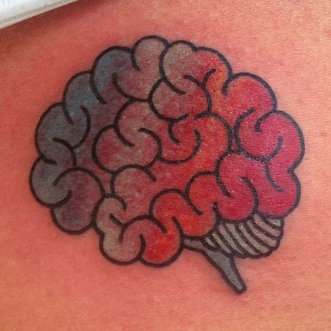 Brain Traditional Tattoo, Tattoo Traditional Sleeve, 28 Tattoo, Music Quote Tattoos, Weird Ideas, Brain Tattoo, Traditional Sleeve, Traditional Tattoo Sleeve, Skeleton Tattoos